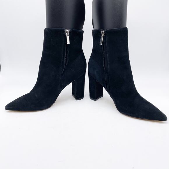Marc Fisher Women's Ulani Black Suede High Heel Pointed Toe Ankle Boots Size 6M - Picture 4 of 12